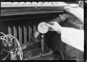 Motor tests at Pennzoil lab, Southern California, 1933