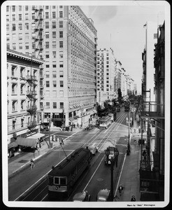 Streetscape in downtown Los Angeles