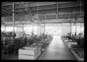 Interior of plant and close-up of pump, Southern California, 1931