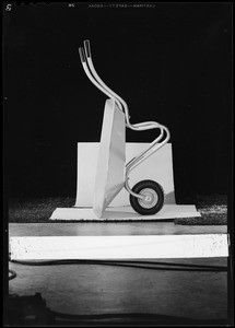 Wheelbarrow and garden tools, Southern California, 1940