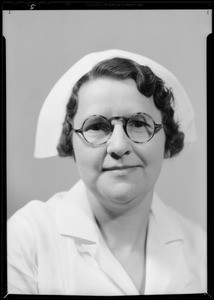 Sterilizer and nurses, infants department, May Company, Southern California, 1935