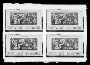 Burgermeister Beer billboard, Southern California, 1935