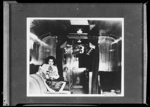 Movie bus for post cards, Southern California, 1931