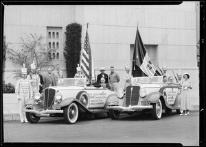 Elks caravan, Majestic radio equipped, Southern California, 1933