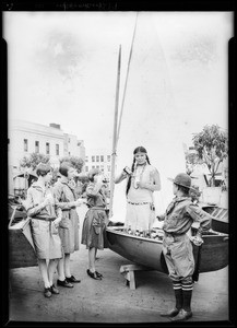 Publicity shots relative & show on roof, Southern California, 1929