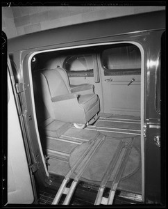 Interior of invalid's car, Southern California, 1940