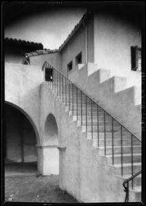 New front views of completed playhouse, Mission Play, Southern California, 1927