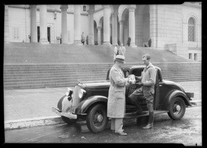 Start of Plymouth run to New York, Los Angeles, CA, 1933