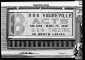 Billboard (8 acts), Southern California, 1931