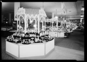 Christmas gift booths, May Company, Southern California, 1930