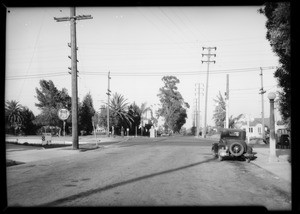 Intersection, Kendall Avenue and Huntington Drive North, South Pasadena, CA, 1934