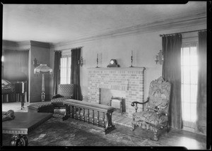 Home interior, 109 Fremont Place, Los Angeles, CA, 1925