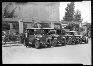 Yellow Cabs at Philharmonic Auditorium, Los Angeles, CA, 1926