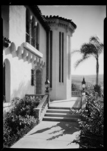 Mr. Reid's residence for Xmas card, Southern California, 1930