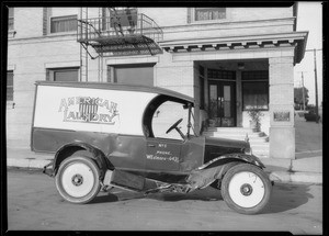 Laundry truck, Union Auto Insurance, Southern California, 1926