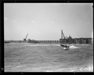 Outboard motoring at Alamitos Bay, Long Beach, CA, 1932