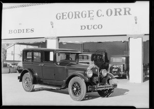 Wrecked Buick repaired, Southern California, 1929