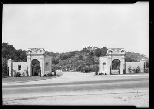 New entrance to Bel-Air, 10951 Sunset Boulevard, Los Angeles, CA, 1932