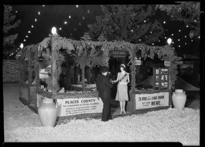 Placer County booth, California land show, Southern California, 1930