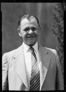 Portrait of 7th winner of new Ford V8, Southern California, 1934