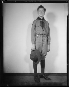 Ed in scout uniform, Southern California, 1934