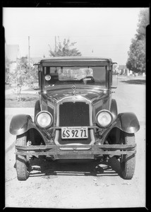 Oldsmobile coupe, M.G. Duff, owner & assured, Southern California, 1934