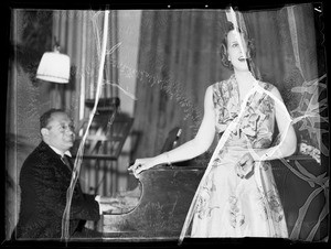 Marion Talley after concert at Biltmore salon, 506 South Grand Avenue, Los Angeles, CA, 1936