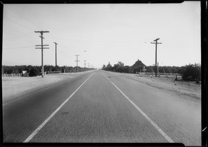 Case of Jacob Groner assured, Intersection of West Foothill Boulevard and North Mountain Avenue, Upland, Southern California, 1934