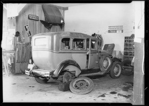 Chevrolet sedan, Katherine M. Barr, assured, Inglewood, Southern California, 1933