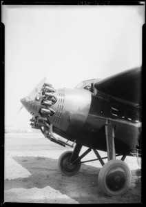 Man in Maddux Lockheed at Rogers Airport, Los Angeles, CA, 1928