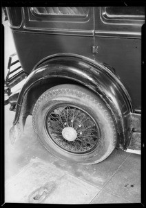 Wrecked Hupmobile - showing repair conditions, Southern California, 1933