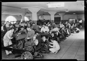 Department shots, National Auto School, Southern California, 1929