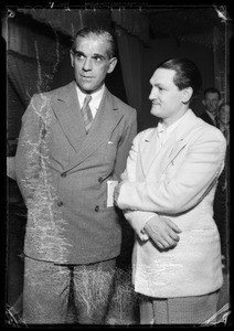 Al Jolson, Victor Young, Boris Karloff, etc. at Shell Chateau, Southern California, 1935