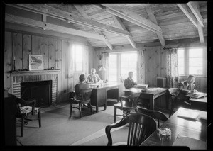 Interior and exterior of Robert C. Mason office, 3213 Geneva Street, Los Angeles, CA, 1933