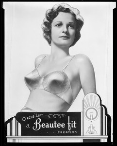 "Circle-Lift" brassiere, Western Corset Company, Southern California, 1936