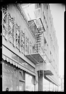 Fire escape, Hollywood center building, Southern California, 1931