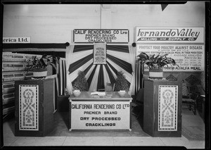 California Rendering Co. booth, poultry show, Southern California, 1930