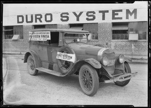 Mud on car, Duro Paint Co., Southern California, 1924