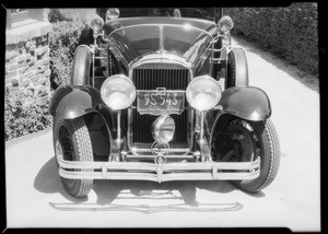 Night shot of light beam & day shot of light, Southern California, 1931