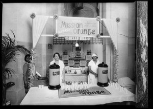 Booth in city hall for Elk convention, Los Angeles, CA, 1929