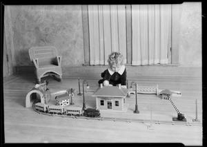 Children's toys, etc., shot in studio, Southern California, 1925