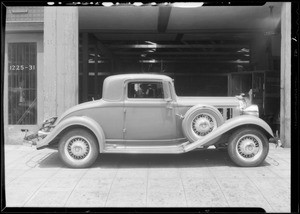 Chrysler coupe after repairs, Greer-Robbins Co., Southern California, 1934