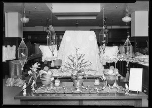 Bird cage made of yarn, Broadway Department Store, Los Angeles, CA, 1925