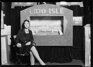 Booth at California land show, Lido Isle, Southern California, 1930