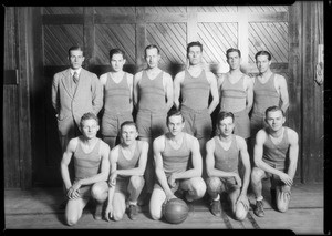 Basketball team, Security Bank, Southern California, 1925