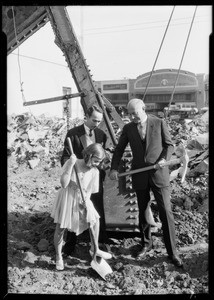 Breaking ground for new dancing school, 607 South Western Avenue, Los Angeles, CA, 1930