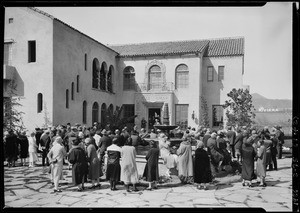 Crowd at 2327 La Mesa Drive, Santa Monica, CA, 1926