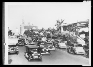 Wilshire Boulevard traffic scenes, Los Angeles, CA, 1934