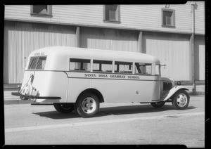 Santa Rosa Grammar School bus, Southern California, 1934