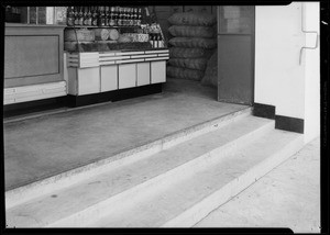 Entrance to Jess Willard's market, Southern California, 1931